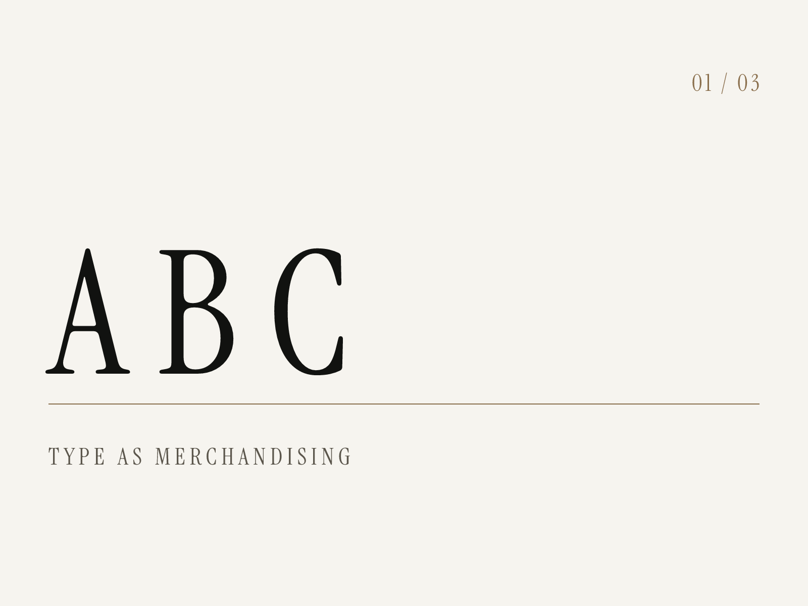 Boutique fashion website interior page placeholder 1 — abstract editorial typography