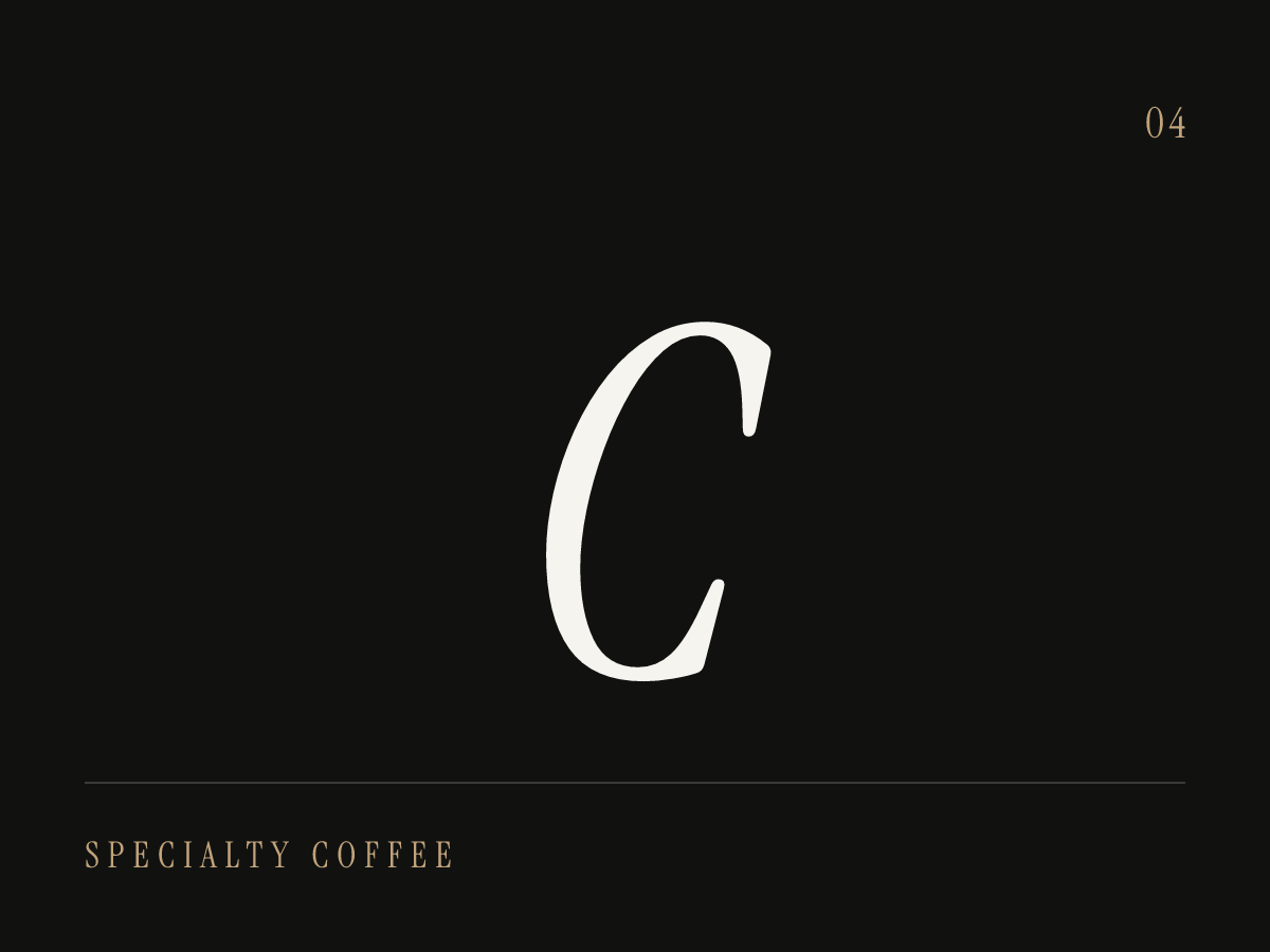 Specialty coffee website project thumbnail — abstract monogram placeholder
